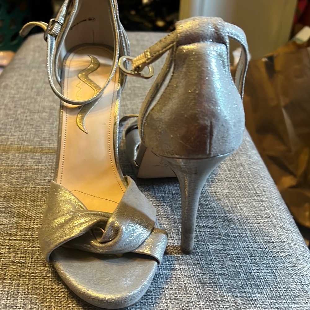 Women’s, high heels. Silver